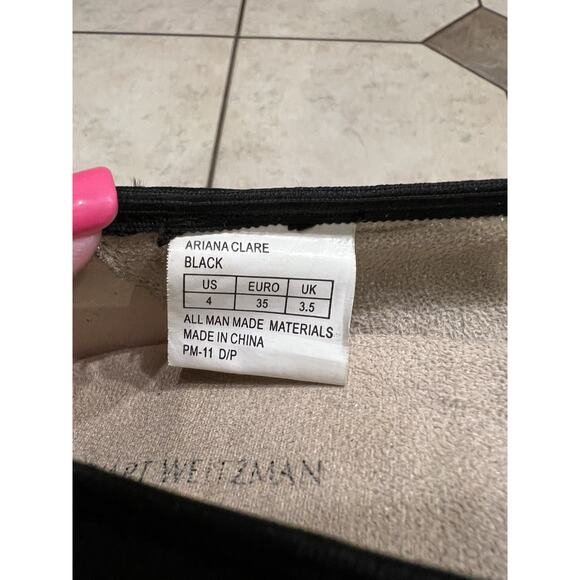 Stuart Weitzman Girls Irridescent Black Ariana Clare Wedge Pumps Size 4 - Picture 8 of 8